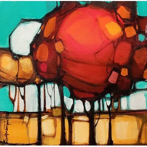 Salman Farooqi, 12 x 12 Inch, Acrylic on Canvas, Landscape Painting, AC-SF-665 Salman Farooqi, 12 x 12 Inch, Acrylic on Canvas, Landscape Painting, AC-SF-665